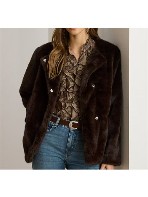 CAPPOTTO IN PELLICCIA ECOLOGICA LAUREN RALPH LAUREN | 297P04117002CIRCUIT BROWN